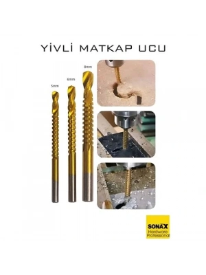 ® Yivli Matkap Ucu HSS Spiral Yivli Kademeli Matkap Ucu Metal Ahşap Plastik 5-8 mm