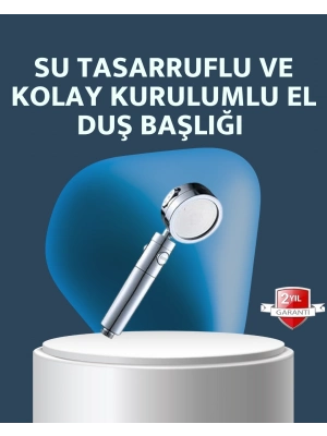 ® Yüksek Basınçlı 3 Fonksiyonlu Duş Başlığı