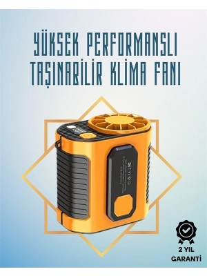 ® Yüksek Hızlı Mini Klima Fan – 11 m/s Rüzgar Gücü, 100 Hız Ayarı