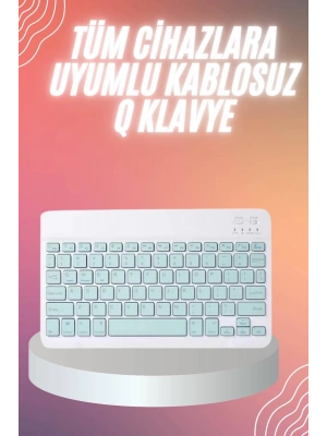 ÇOK SATAN Bluetooh Wıreless Keyboard Siyah Q Klavye İOS Ipad Android Windows Uyumlu