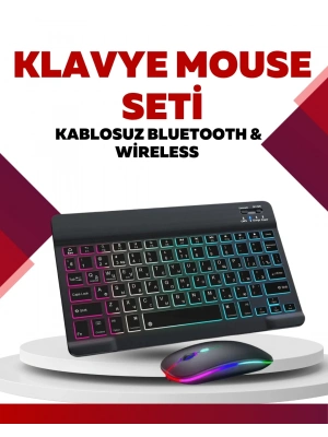 ÇOK SATAN Bluetooth 5.3 Destekli Şarjlı Taşınabilir Klavye + Mouse Kombinasyonu