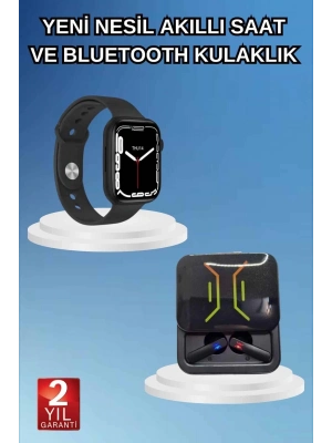 ÇOK SATAN Bluetooth Bağlantılı Kablosuz Kulaklık ve Yeni Nesil Akıllı Saat 5.0 Bluetooth