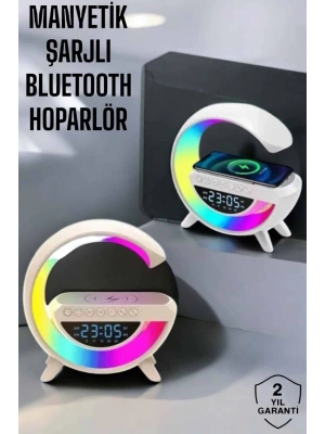 ÇOK SATAN Bluetooth Hoparlör 15W Kablosuz Hızlı Şarj LED Gece Lambası