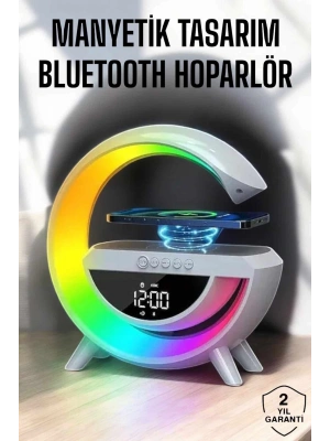 ÇOK SATAN Bluetooth Hoparlör Dijital Göstergeli Wireless Şarj RGB Işıklı