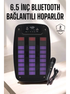 ÇOK SATAN Bluetooth Hoparlör RGB Işıklı USB SD Kart Girişli Taşınabilir