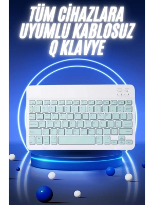 ÇOK SATAN Bluetooth Şarj Edilebilir Mini Q Klavye Kablosuz Taşınabilir