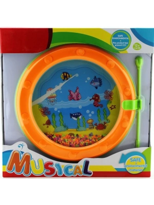 ÇOK SATAN Boncuklu Turuncu Mini Davul  Ws204