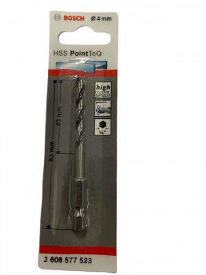 ® Bosch Point TeQ Altıgen Şaftlı Hss Matkap Ucu 4 mm