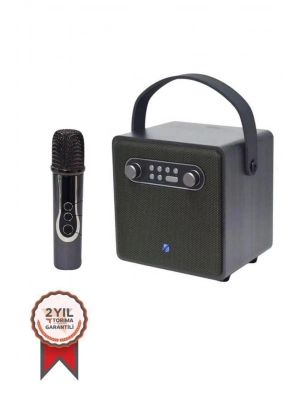 ÇOK SATAN Bts-1688 Yeşil Mikrofonlu Karaoke Bluetooth Hoparlör