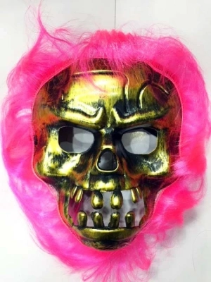 ÇOK SATAN Cadılar Bayramı Pembe Saçlı Maske