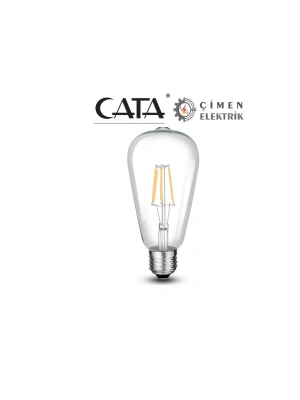 ÇOK SATAN CATA CT 4353 8W Rustik Led Ampul 6400K Beyaz Işık E27 Duy
