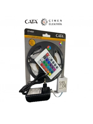 ÇOK SATAN CATA CT 4557 Rgb Şerit Led Set 5 Mt Rgb Led 3 Renk+Trafo+ Kumanda