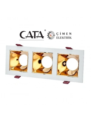 ÇOK SATAN CATA CT 5088 3 Lü Beyaz Rose Spot Kasası