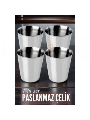 ÇOK SATAN Çelik Bardak Seti 4 Adet Fazio Giacinto Design