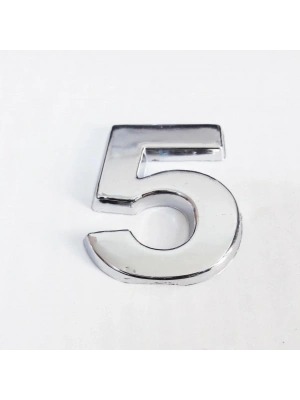 ® Cemax 5 Rakamı 3,75 cm Krom Yapışkanlı