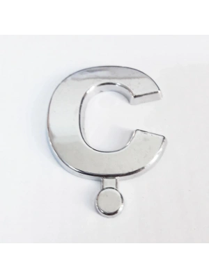 ® Cemax Ç Harfi  3,75 cm Krom Yapışkanlı