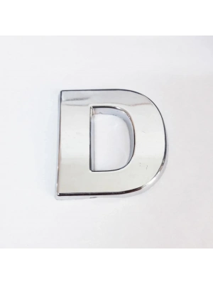 ® Cemax D Harfi  3,75 cm Krom Yapışkanlı