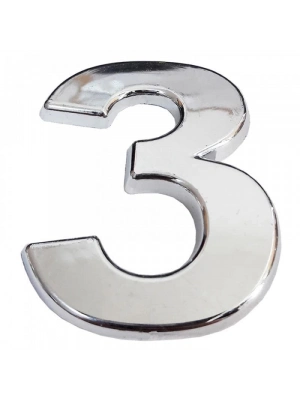 ® Cemax Krom Yapışkanlı 3 Rakamı 5 cm