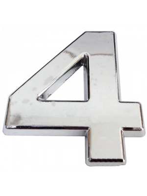 ® Cemax Krom Yapışkanlı 4 Rakamı 5 cm