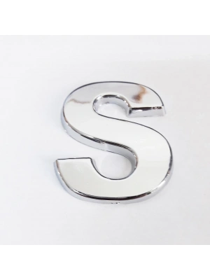 ® Cemax S Harfi  3,75 cm Krom Yapışkanlı