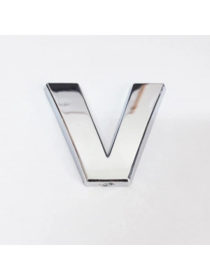 ® Cemax V Harfi  3,75 cm Krom Yapışkanlı