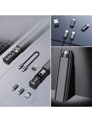ÇOK SATAN Cep Tipi 60W Bas Aç Type-C,İphone Şarj,Micro USB Hızlı Şarj Data Kablo Seti