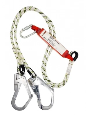® Çift Bacaklı Şok Emicili Lanyard Büyük Kancalı
