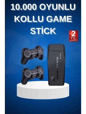 ÇOK SATAN Çift Kollu 2.4g kablosuz Retro 4k Game stick 3500 oyun atari HD Görüntü Kalitesi