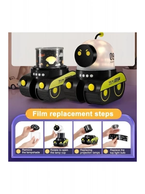 ÇOK SATAN ÇOCUKLAR İÇİN EĞİTİCİ VE EĞLENCELİ ROBOT TEMALI PROJEKTÖR GECE LAMBASI