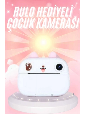 ÇOK SATAN Çocuklara Özel Şirin Tasarımlı Mini Fotoğraf Yazıcısı 3 Adet Rulo Hediyeli