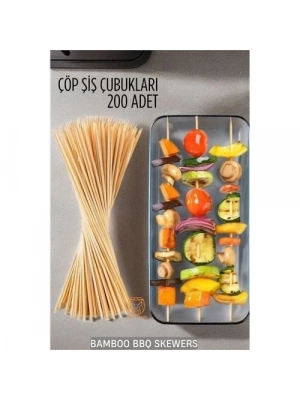 ÇOK SATAN Çöp Şiş İkram Çubukları Bamb 200 ADET