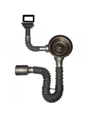 ® Çöpmak Kapalı Taşmalı Körüklü Evye Sifonu 50 mm