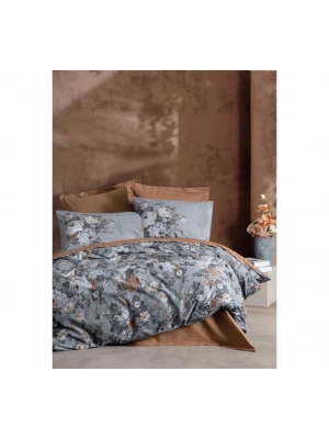 ÇOK SATAN Cotton Box Çift Kişilik Nevresim Takımı Lenora Kahve
