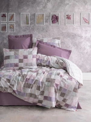 ÇOK SATAN Cotton Box Minimal Çift Kişilik Nevresim Takımı Maro Gülkurusu