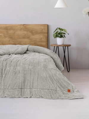 ÇOK SATAN Cotton Box Wave Gri Çift Kişilik Yorgan