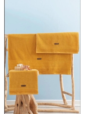 ÇOK SATAN Cotton Box Welness Sunset Sarı Havlu Seti