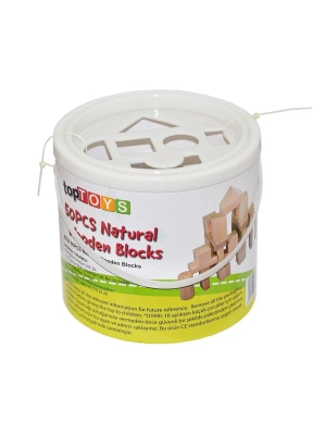 ÇOK SATAN CS-8832 Natural Ahşap Blok Seti 50 Parça -Chiva