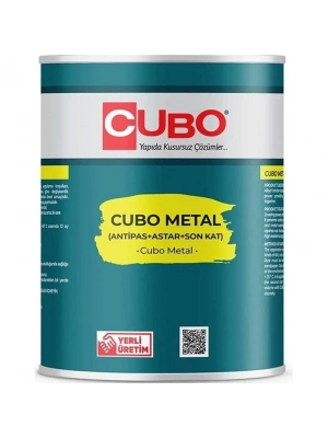 Cubo Metal Pas Boyası Beyaz 0,75 Litre