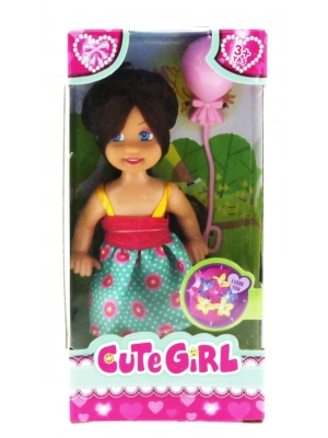 ÇOK SATAN Cute Girl Pembe Balonlu Kumral Mini Bebek