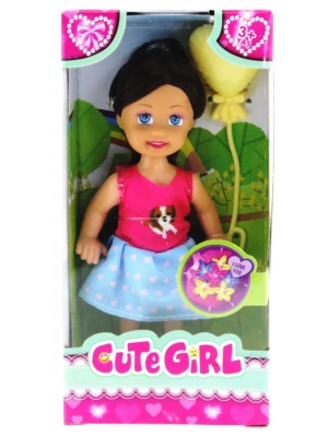 ÇOK SATAN Cute Girl Sarı Balonlu Kumral Mini Bebek