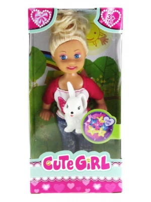 ÇOK SATAN Cute Girl Tavşan Figürlü Sarışın Mini Bebek
