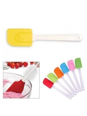 ÇOK SATAN Dekoratif Renkli Silikon Spatula Pratik Sevimli Spatula Kaşık