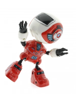 ÇOK SATAN Dekoratif Sesli Işıklı Mini Sevimli Kırmızı Robot