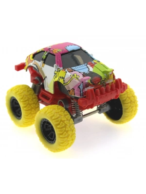 ÇOK SATAN Die Cast Çizgi Film Desenli Sarı Teker Araba