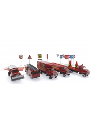 ÇOK SATAN Die Cast Metal 20 Parça İtfaiye Seti - Tankerli