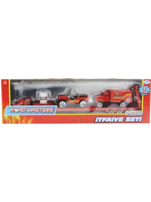 ÇOK SATAN Die Cast Metal Tırlı ve Jeepli İtfaiye Seti