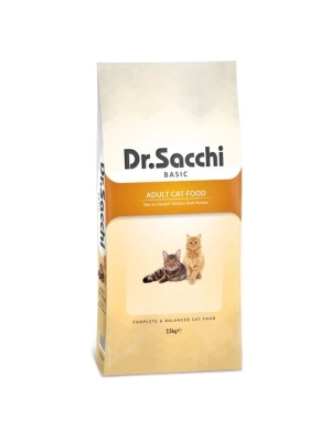 ÇOK SATAN Dr.Sacchi Basic Chicken Tavuklu Yetişkin Kedi Maması 15 Kg