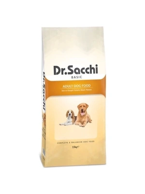 ÇOK SATAN Dr.Sacchi Basic Chicken Tavuklu Yetişkin Köpek Maması 15 Kg