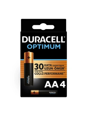 ® Duracell Optimum Alkalin Pil AA 4 lü Paket
