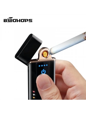 ÇOK SATAN Elektronik Şarj Edilebilir Alevsiz Usb Dokunmatik Siyah Çakmak - Kutulu